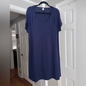 Women's Navy Swing T-Shirt Dress